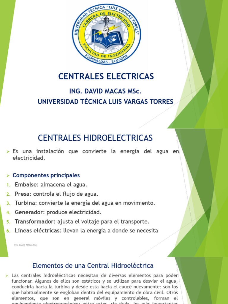 Centrales Hidroeléctricas | PDF | Turbina | Represa