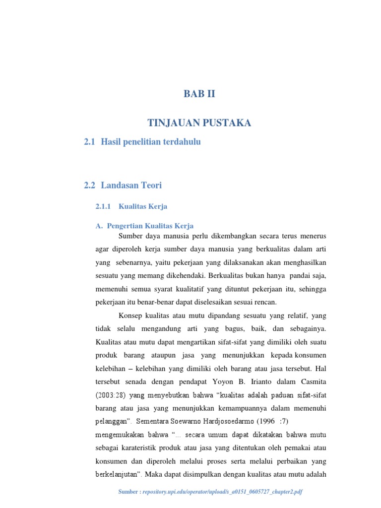 BAB IIkualitas Kerja