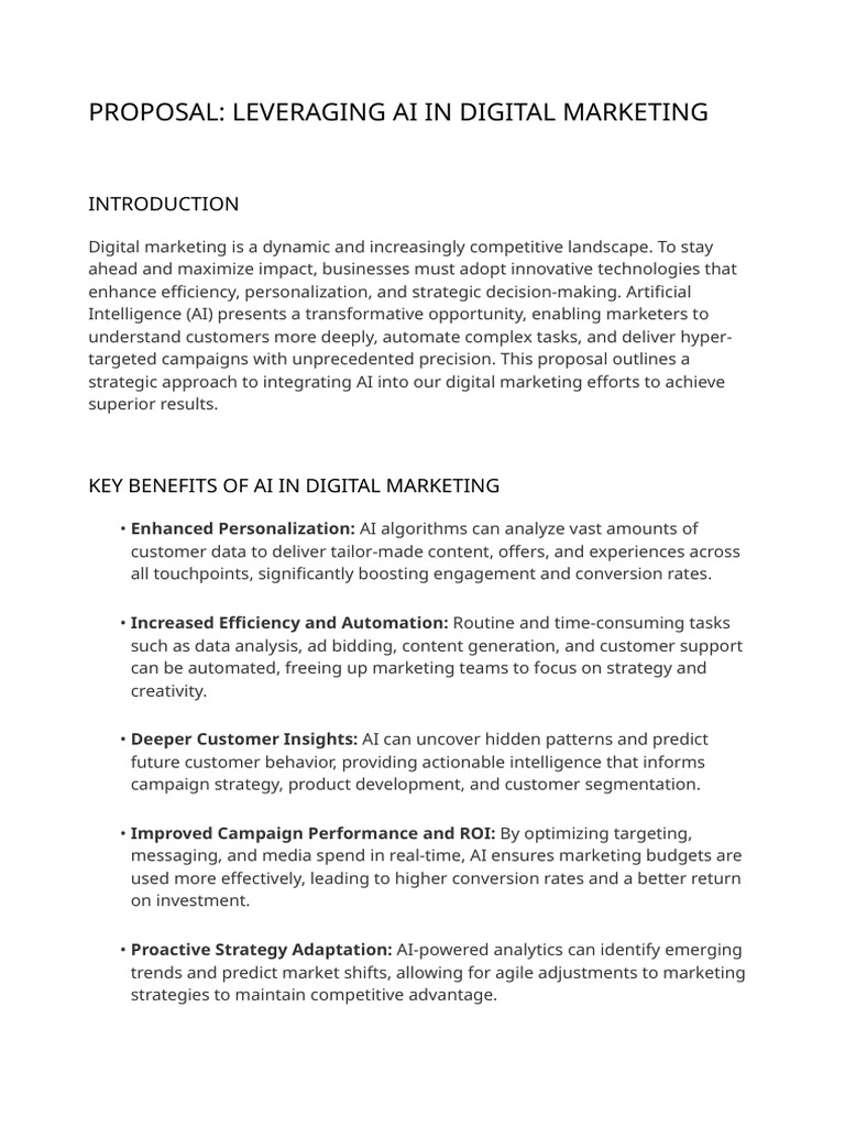 AI in Digital Marketing Plan | PDF | Artificial Intelligence ...