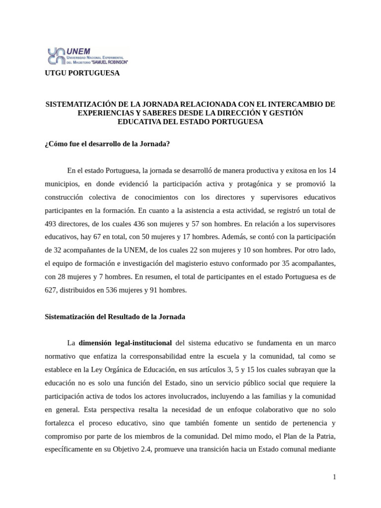 Plan Nacional de Formación Directores - Utgu Portuguesa | PDF ...