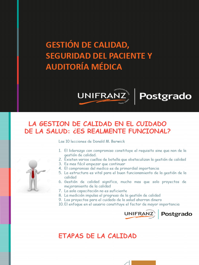 02 Sesion - Calidad en Salud | PDF | Sistema de manejo de calidad ...