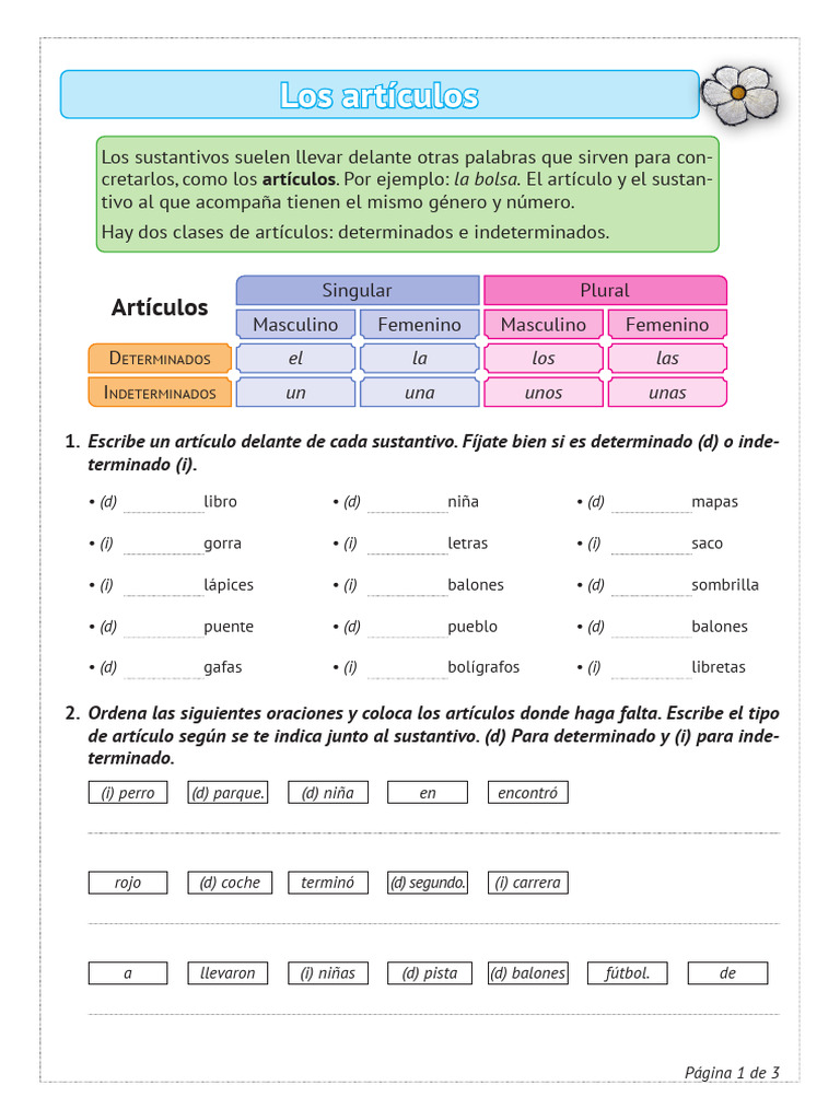 Artículos y demostrativos en español | PDF | Sustantivo | Gramática