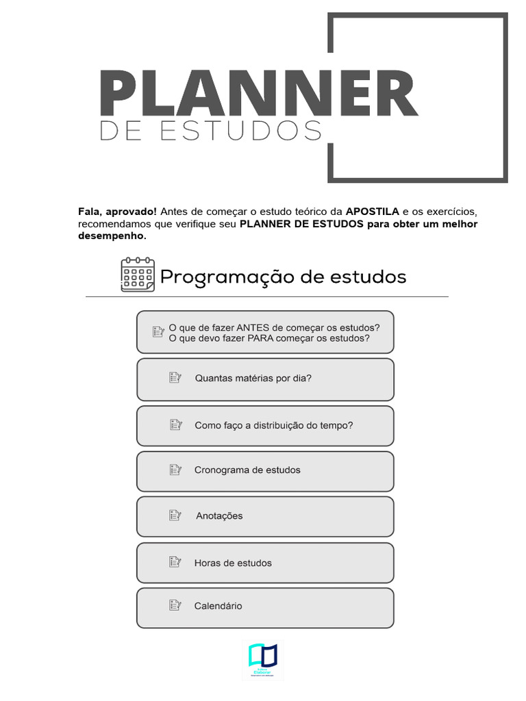Planejamento Eficiente de Estudos para Concursos | PDF | Tempo