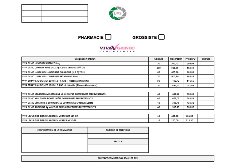 Produits VIVA GENIC et CORMAX PLUS | PDF
