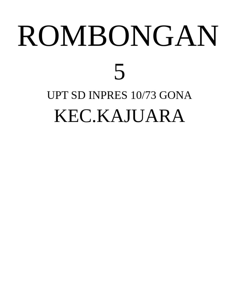 ROMBONGAN | PDF