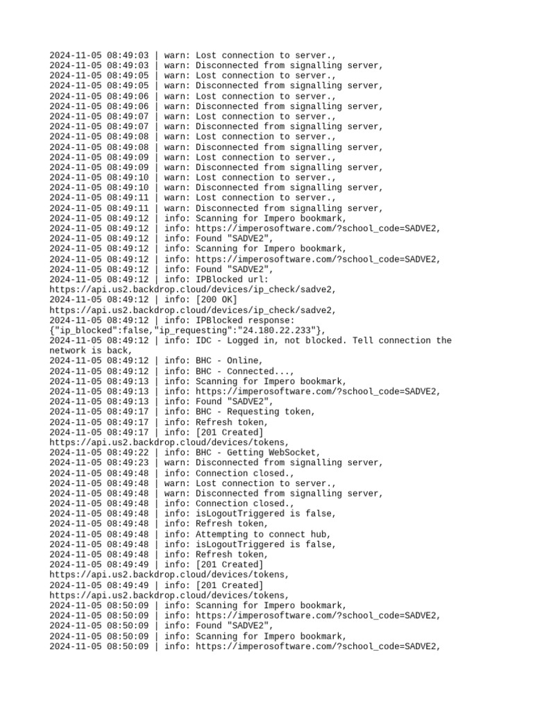 Server Connection Issues Log | PDF | Internet Protocols | Network ...