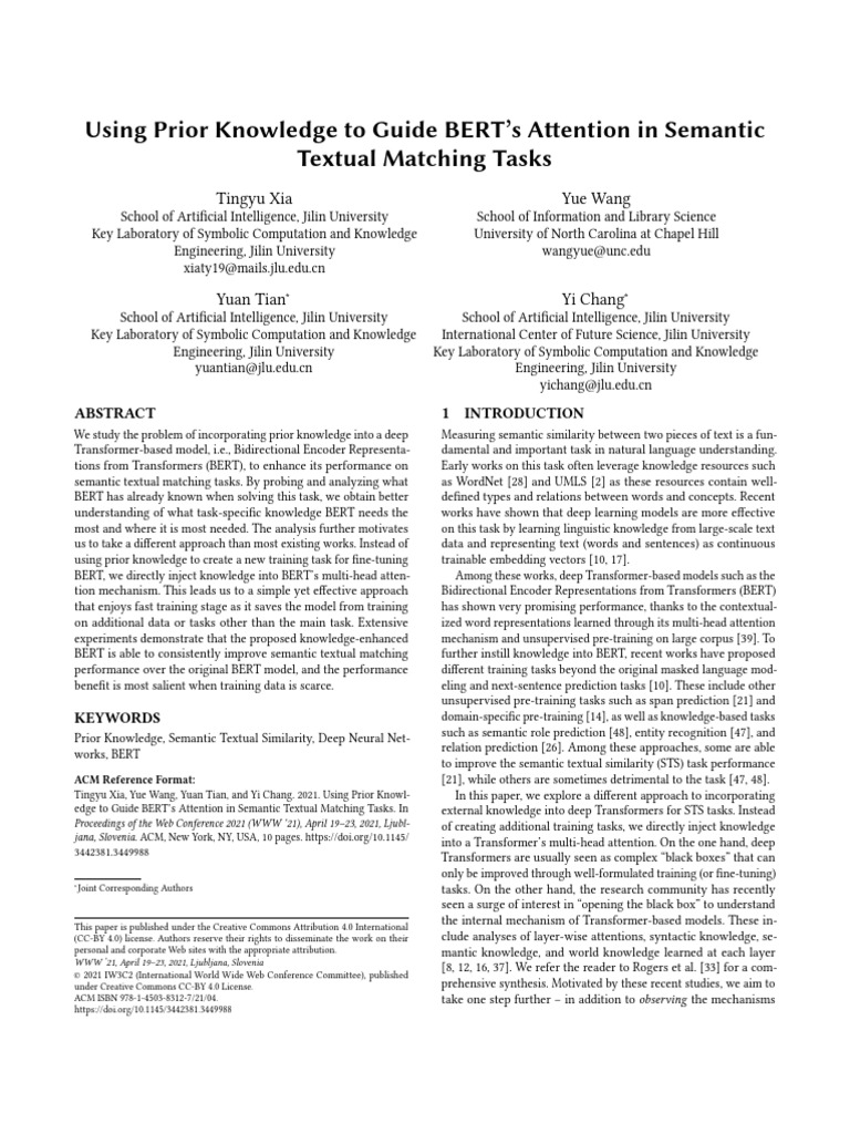 先验知识引导的Bert模型 | PDF | Machine Learning | Learning