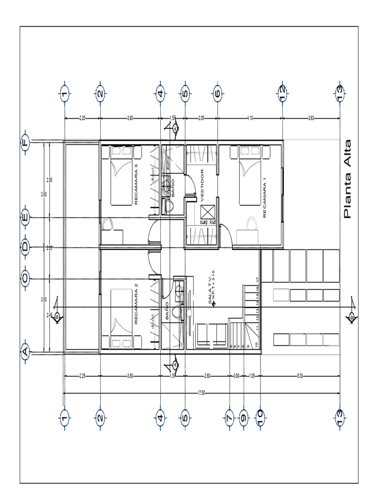 Diseño de Planos para Casa de 3 Recámaras | PDF