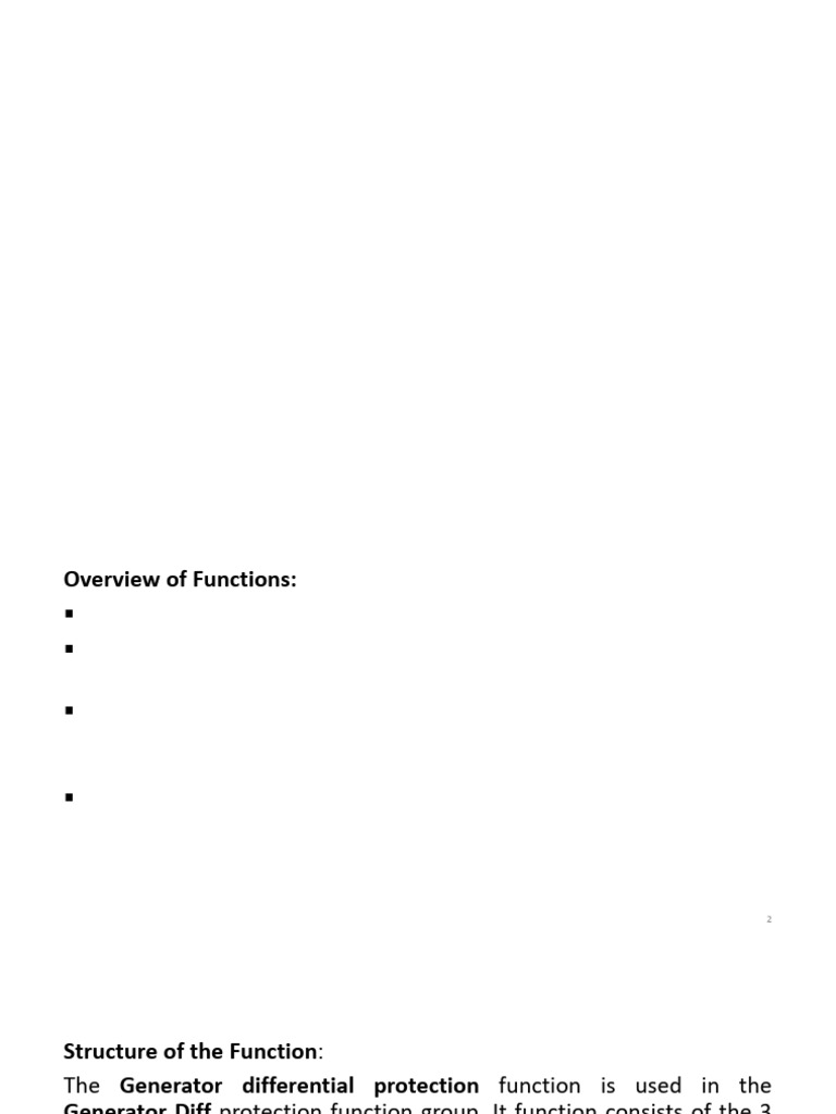 Generator Differential Protection (Siprotec 5) | PDF | Electric ...