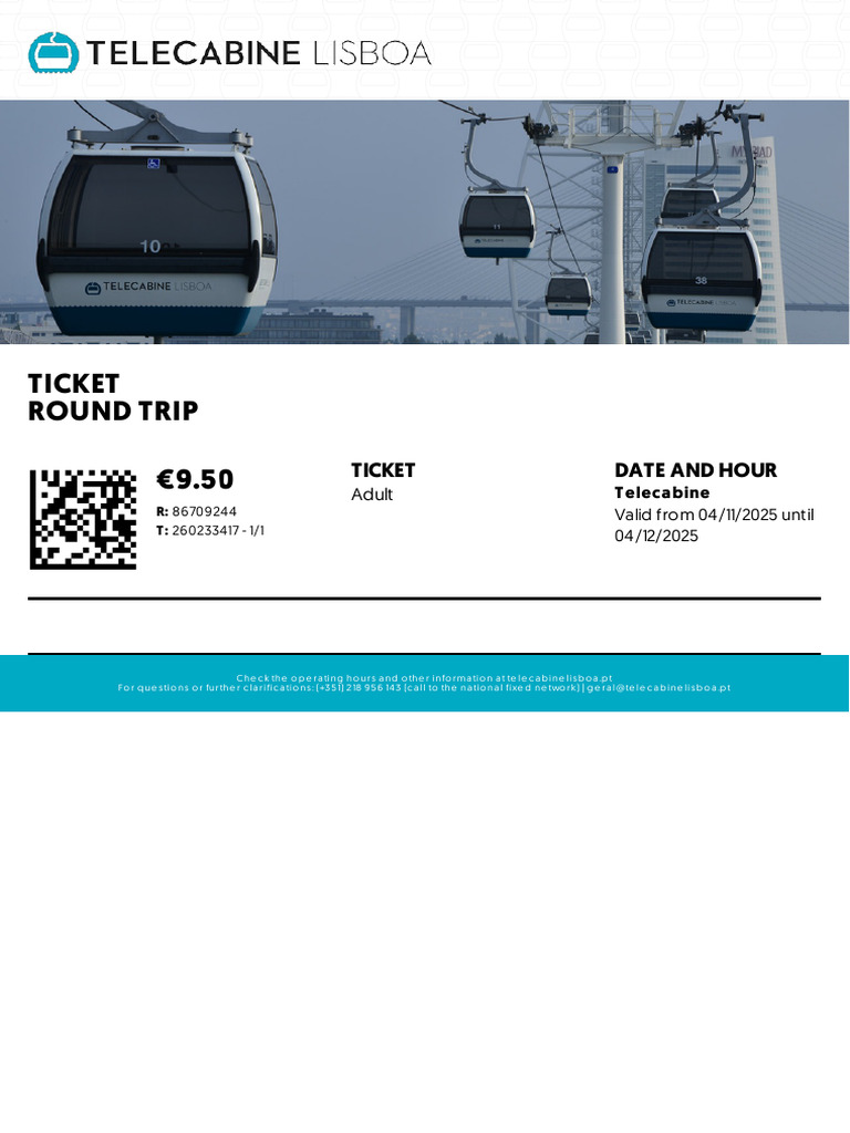 Ticket Round Trip 9.50: Ticket Date and Hour | PDF