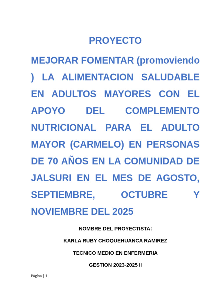 Alimentación Saludable para Adultos Mayores | PDF | Nutrición | Dieta y ...