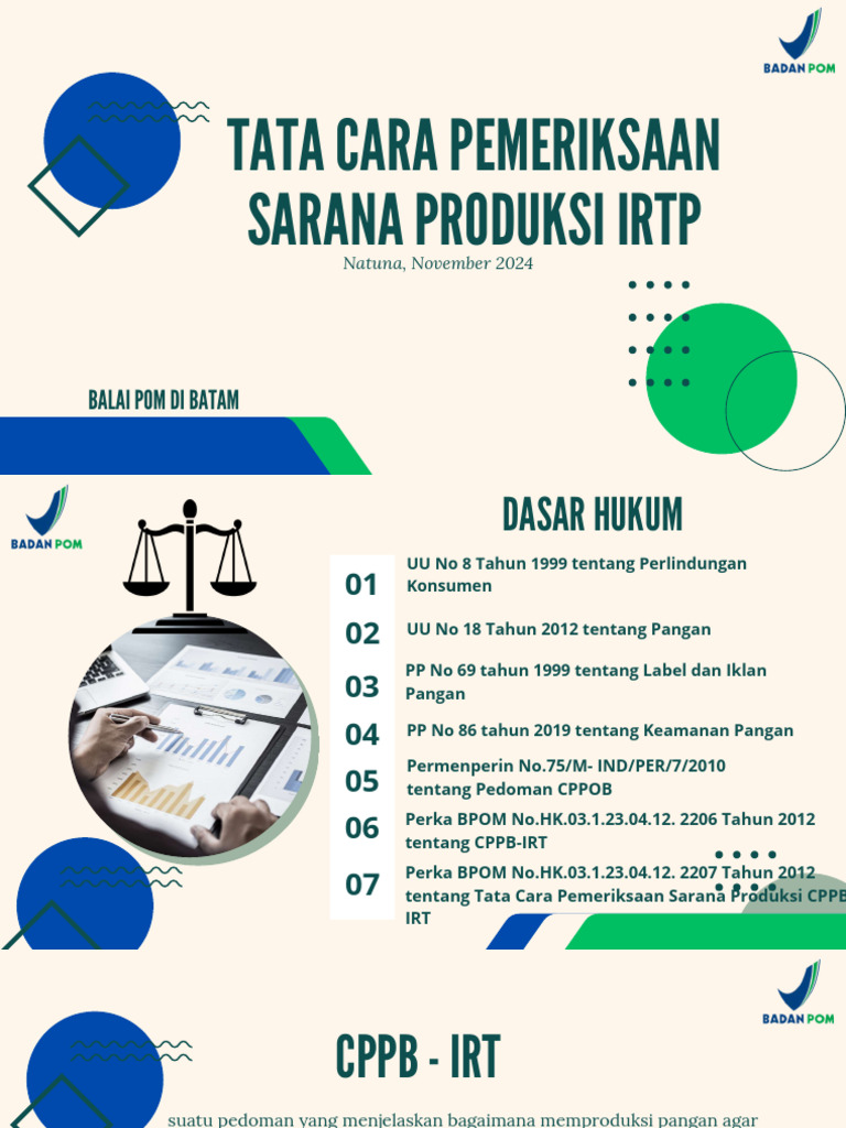 Panduan Pemeriksaan CPPB-IRT Batam | PDF