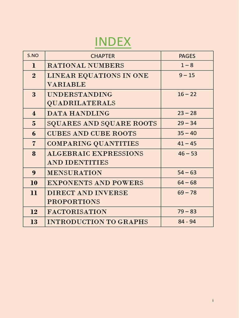Rational Numbers and Algebra Concepts | PDF | Rectangle | Triangle