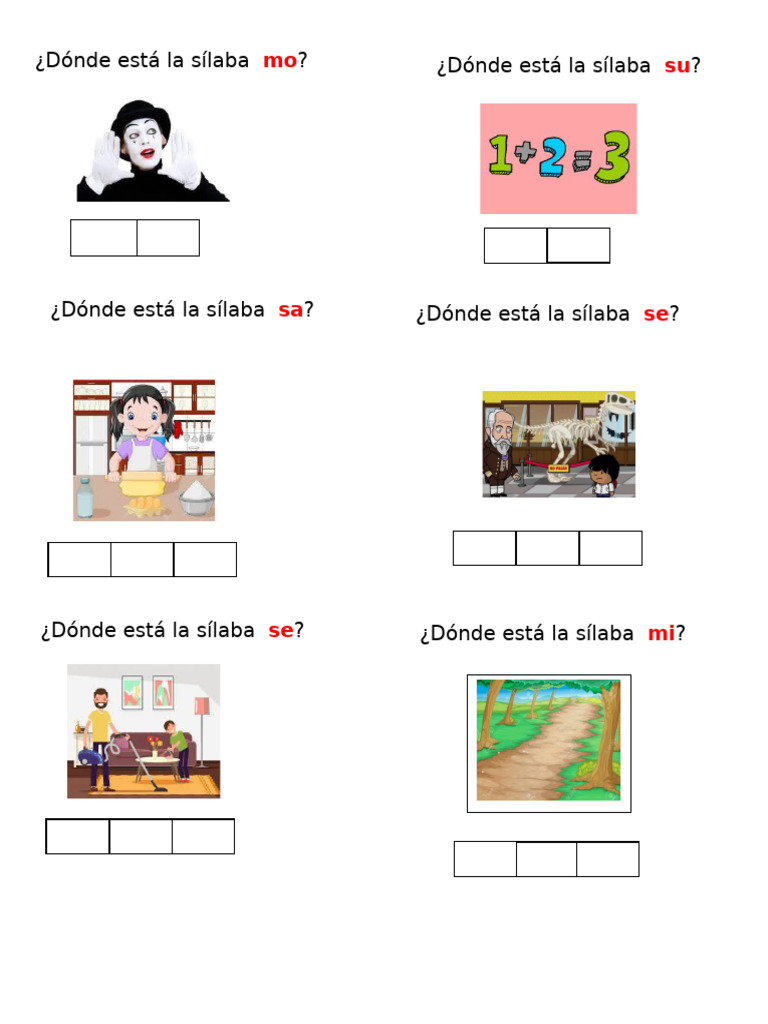 Completa palabras con m y s | PDF