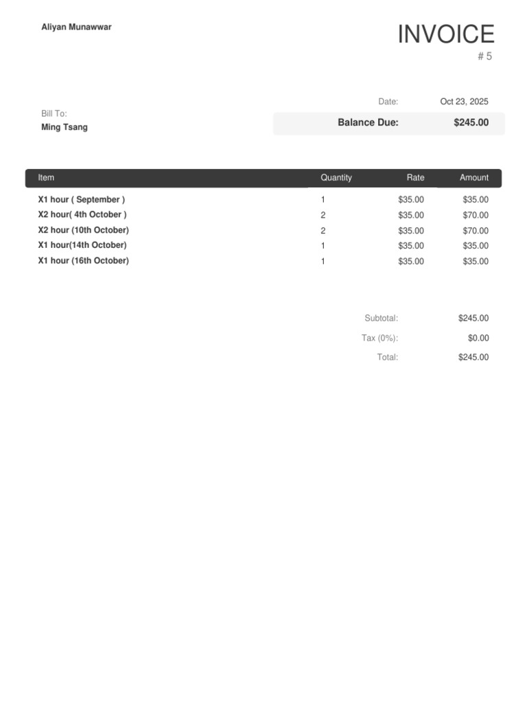 Invoice 5 | PDF