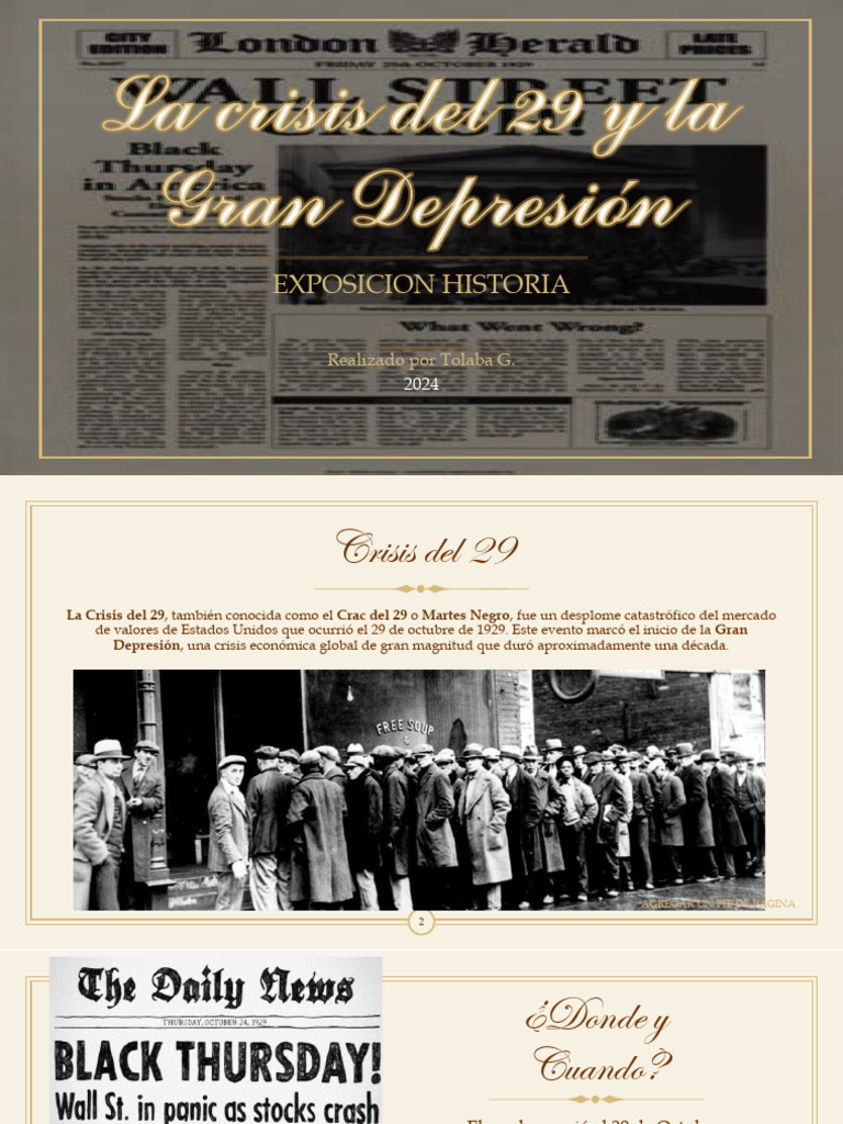 La Crisis Del 29 | PDF | Gran depresion | Accidente de Wall Street de 1929