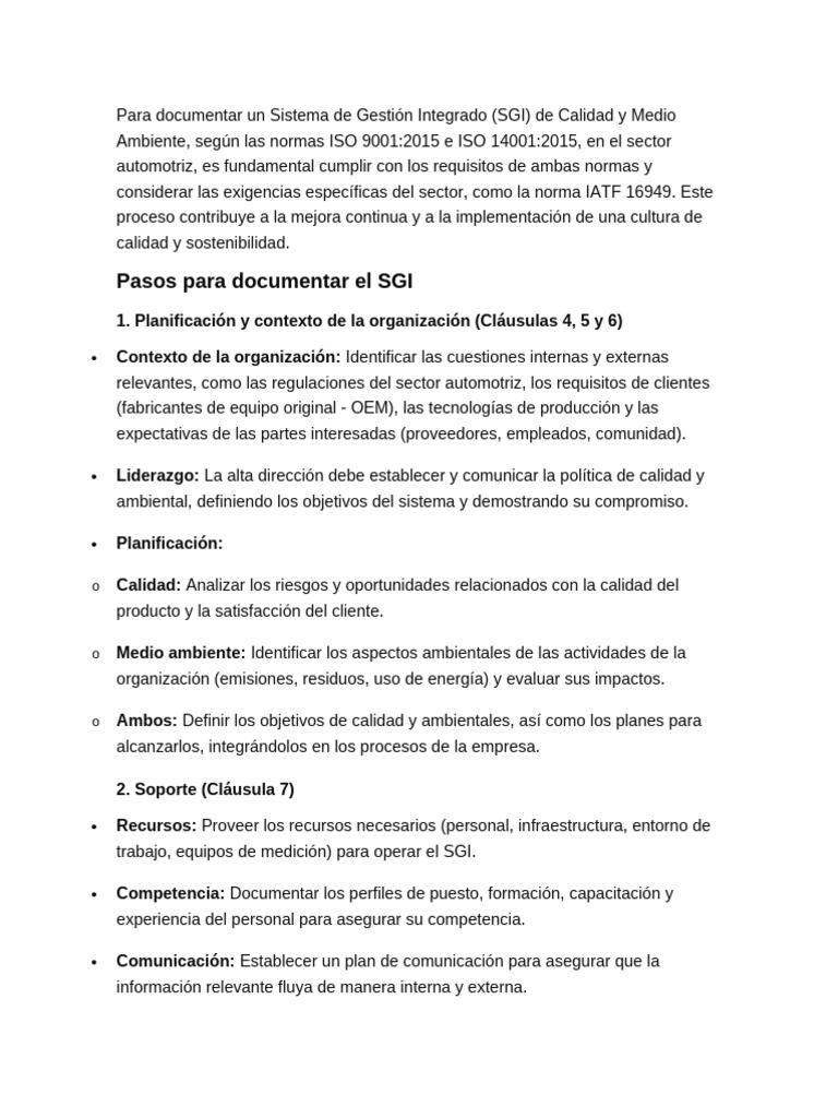 para Documentar Un Sistema de Gestión Integrado | PDF | Calidad ...