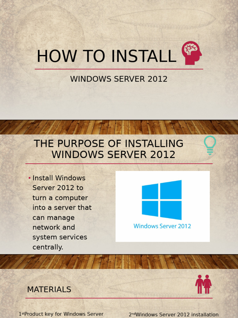 Install Windows Server 2012 Guide | PDF | Booting | Bios