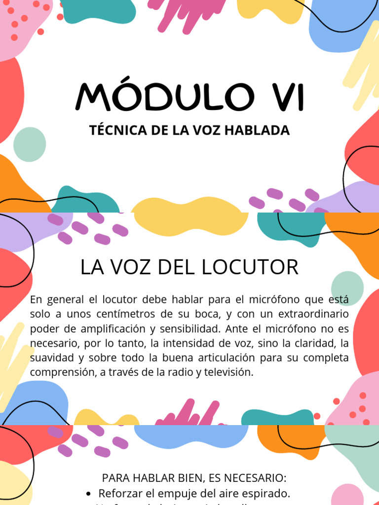 Técnicas de Voz para Locutores | PDF | Hombro | Vocal