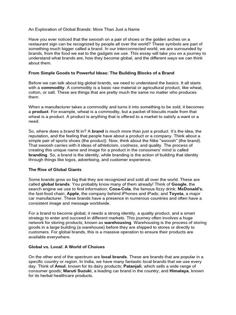 An Exploration of Global Brands | PDF | Brand | Advertising