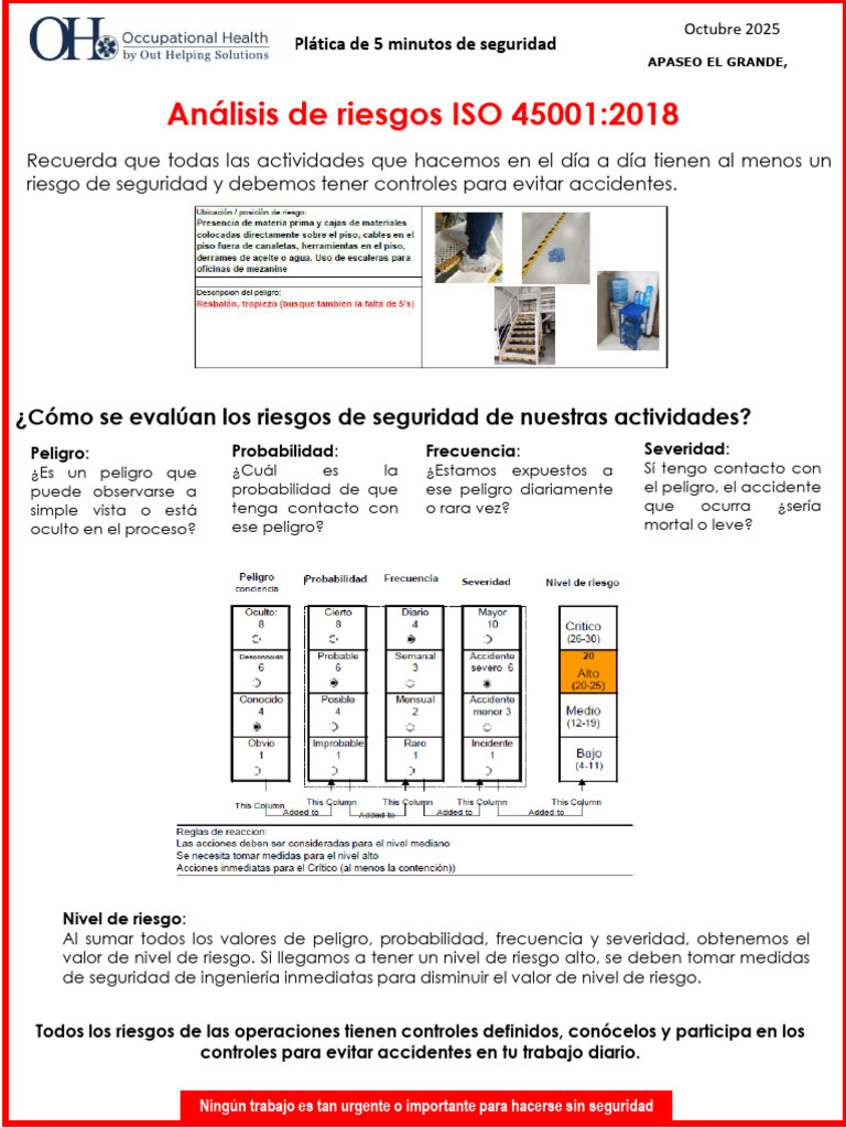 Análisis de Riesgos en Seguridad Laboral | PDF
