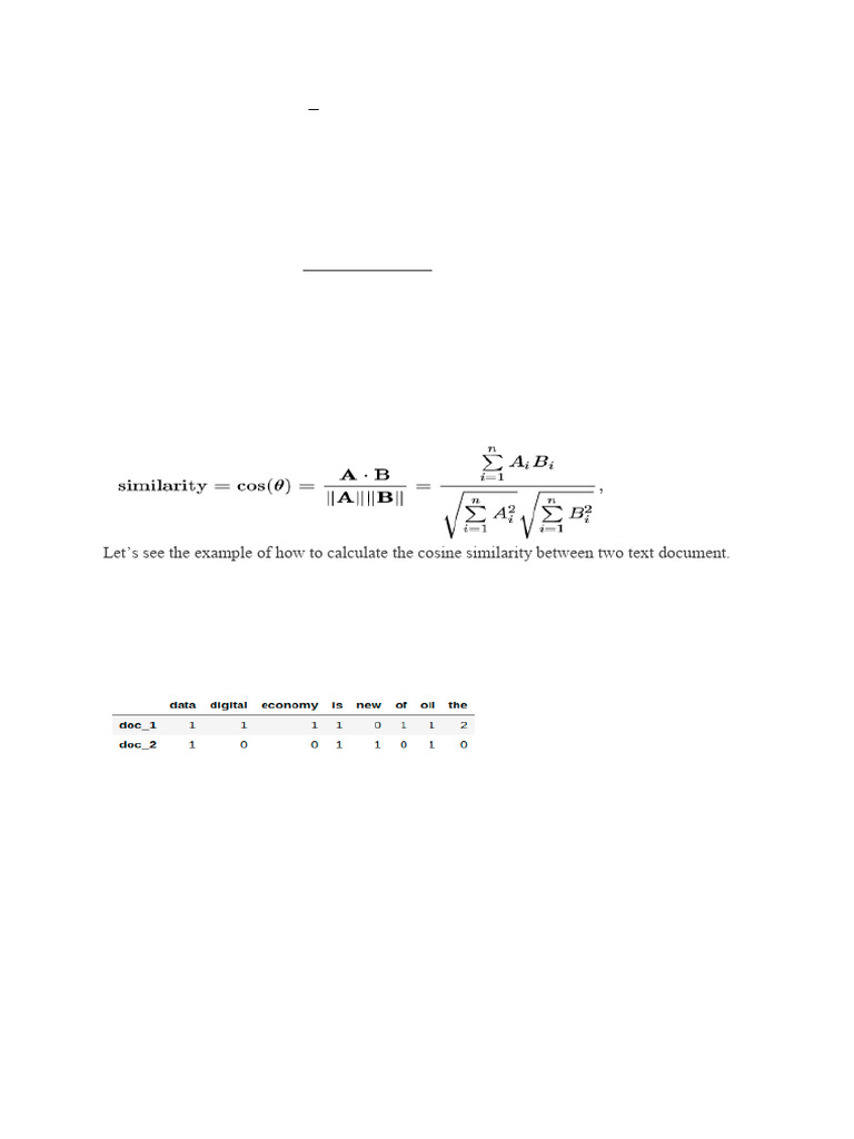 Understanding Cosine Similarity Metric | PDF | Euclidean Vector ...
