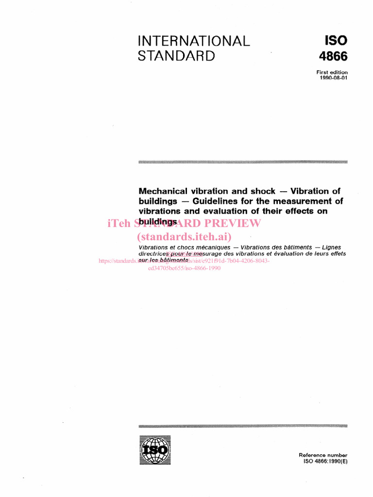 ISO 4866: Vibration Measurement Guidelines | PDF | International ...