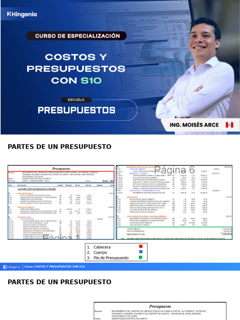 Curso Costos y Presupuestos Con s10 - Sesion 02 | PDF | Presupuesto ...