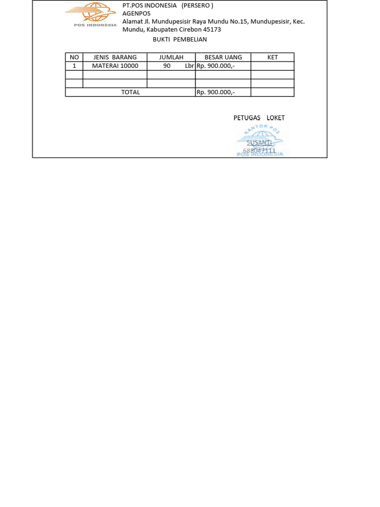 Nota Pos | PDF