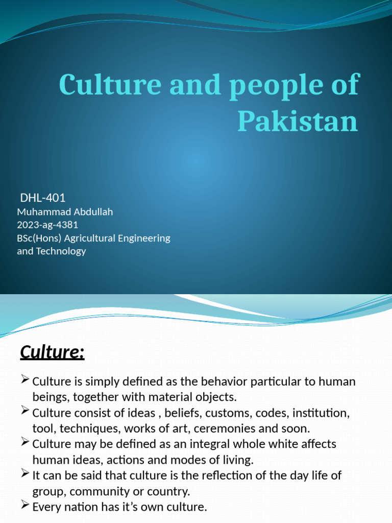 Culture and People of Pakistan Overview | PDF | Pakistan | South Asia