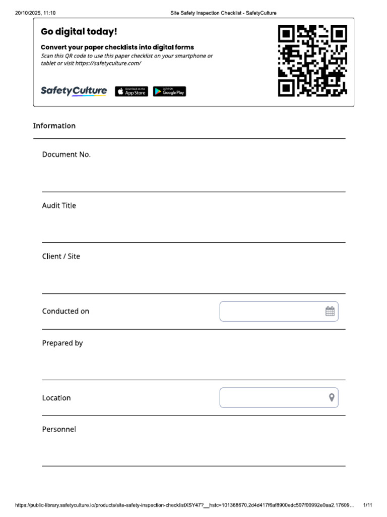 Safety Checklist | PDF