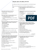 Questionnaire Decathlon