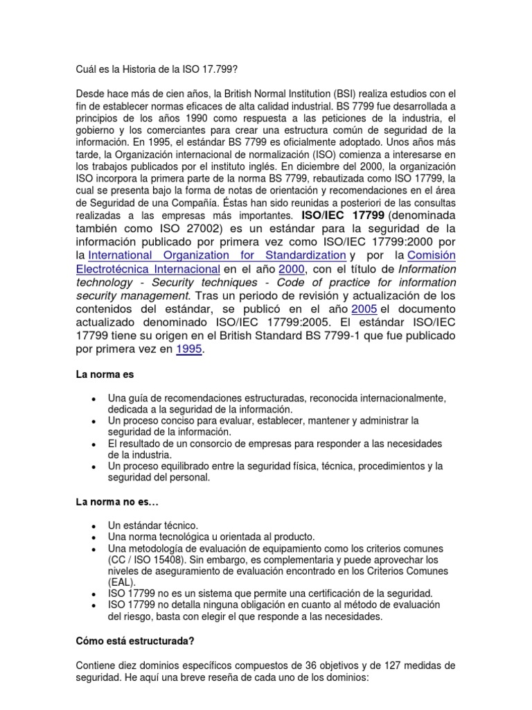 Iso 799 | PDF | Organización internacional para la estandarización ...