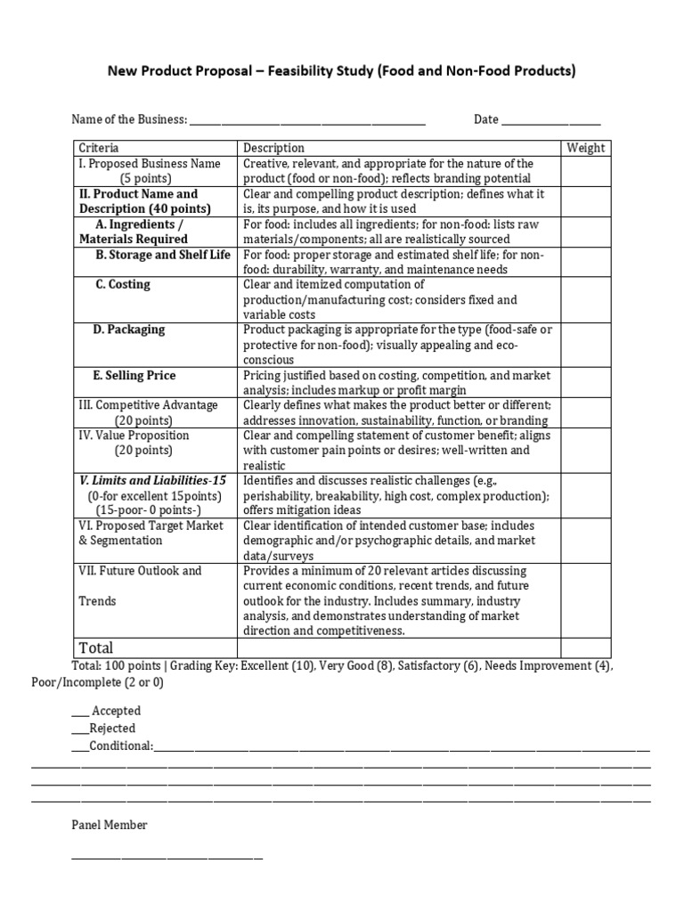New Product Feasibility Study Template | PDF | Product (Business ...