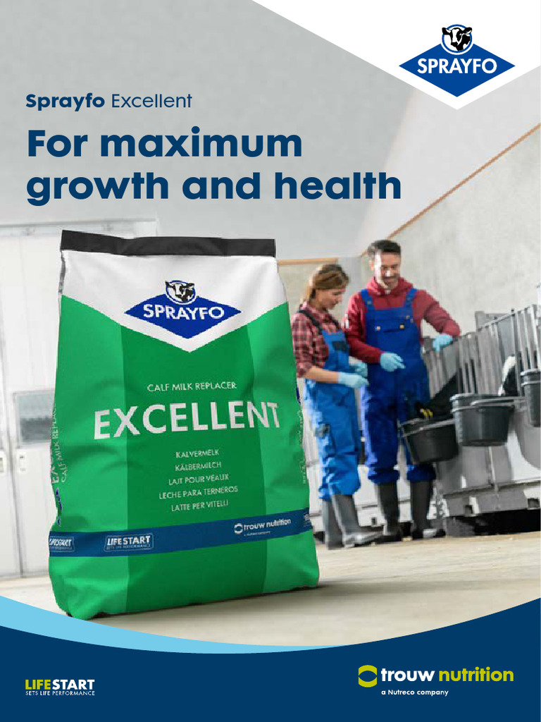 Sprayfo Excellent Calf Milk Replacer | PDF | Milk | Powdered Milk