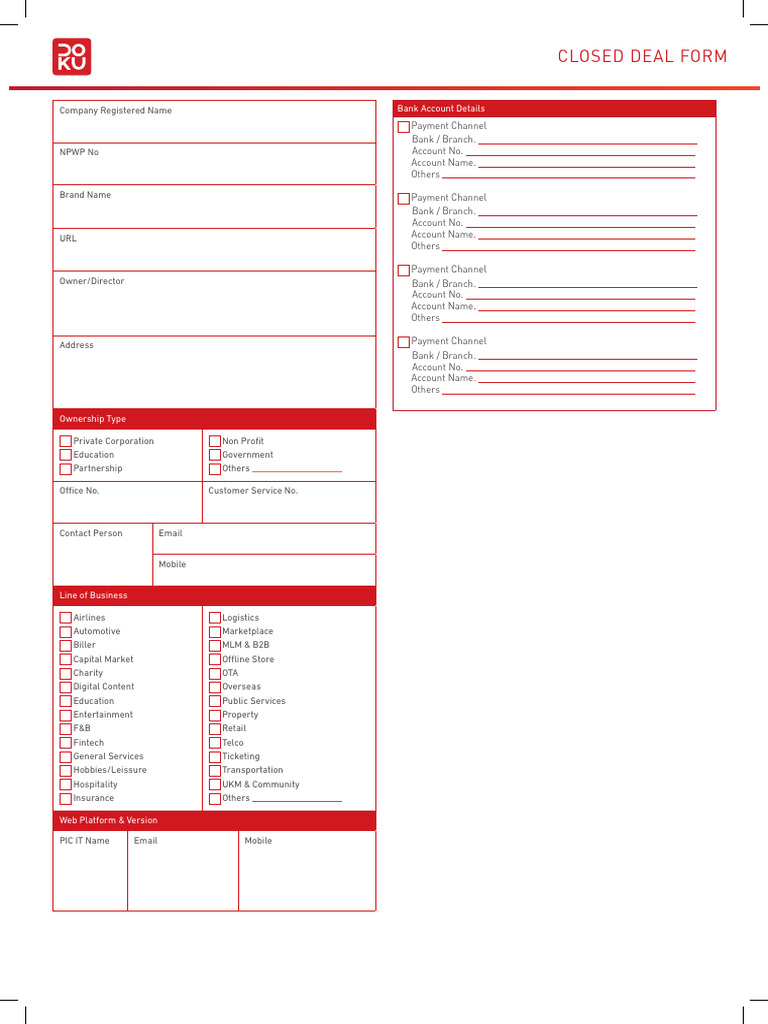 Merchant Application Form | PDF | Banks | Payments