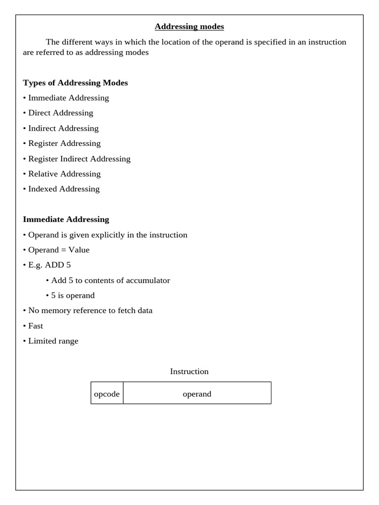 Understanding Addressing Modes in Computing | PDF | Digital Electronics ...
