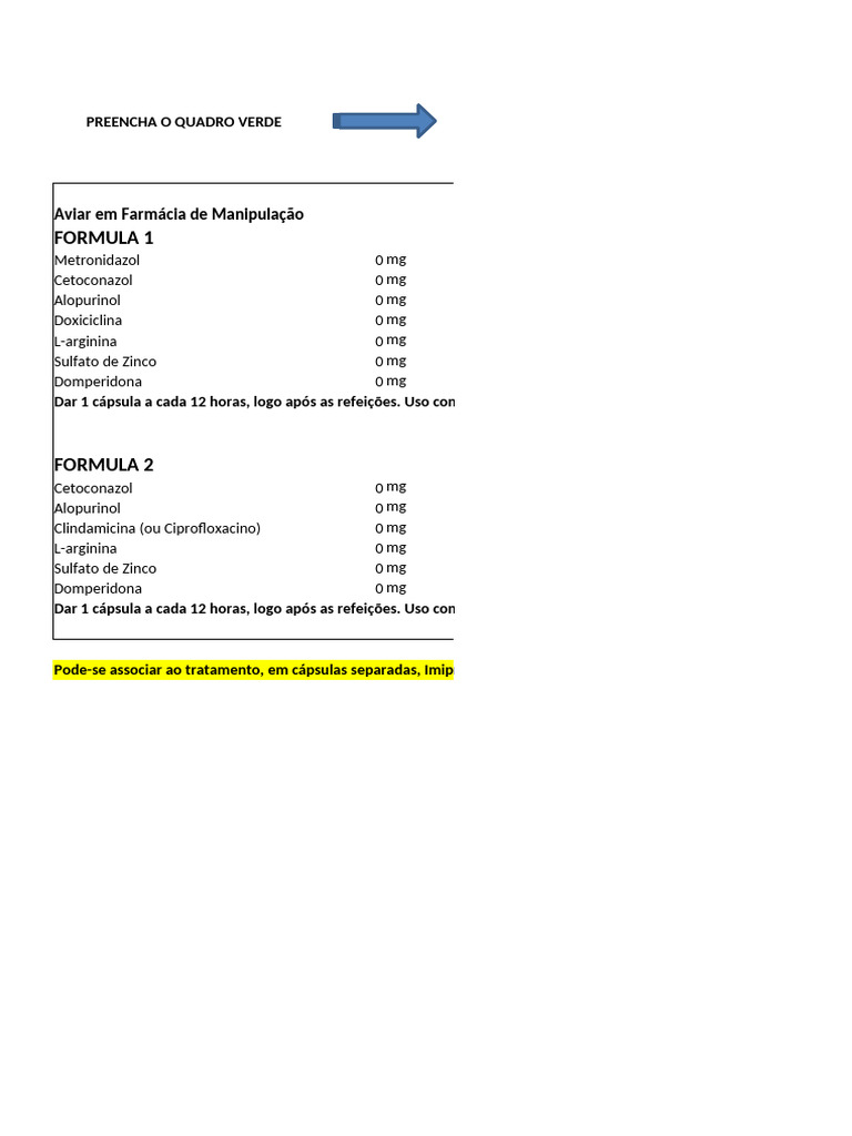 Fórmulas de Manipulação para Tratamento Animal | PDF
