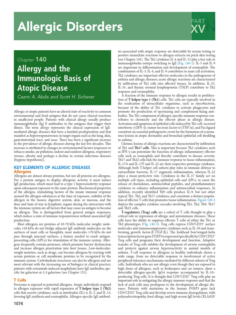 Allergic Dis 15 | PDF | T Helper Cell | Allergy