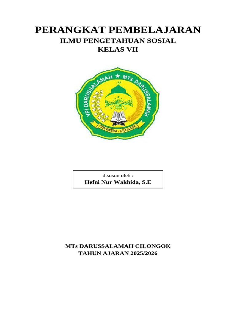 Perangkat Pembelajaran IPS Kelas VII | PDF