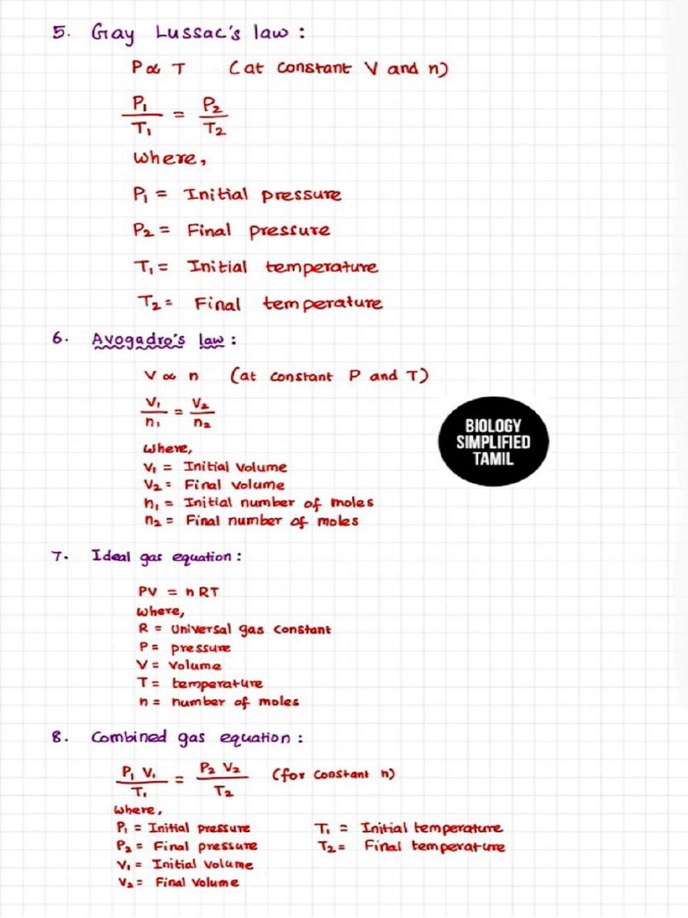Gas Laws and Equations Explained | PDF | Gases | Physical Quantities