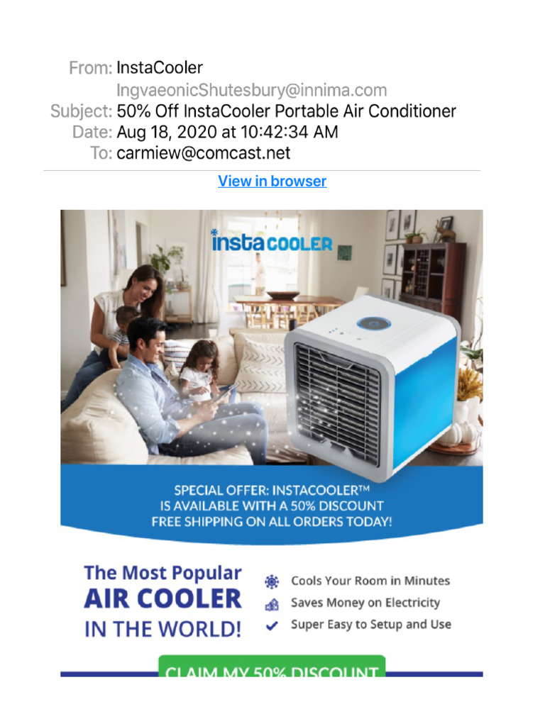 50 Off InstaCooler Portable Air Conditioner | PDF
