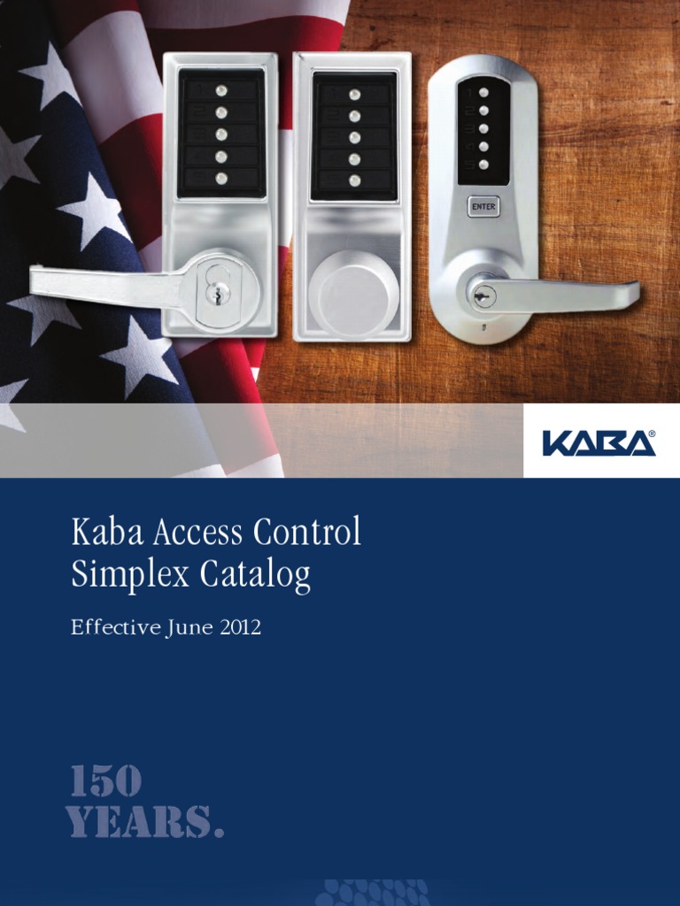 Kaa1026 Simplex Mechanical Push Button Lock Catalog | PDF | Access ...