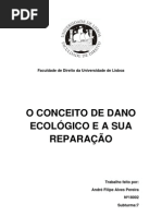 O conceito de Dano Ecológico e a sua reparação