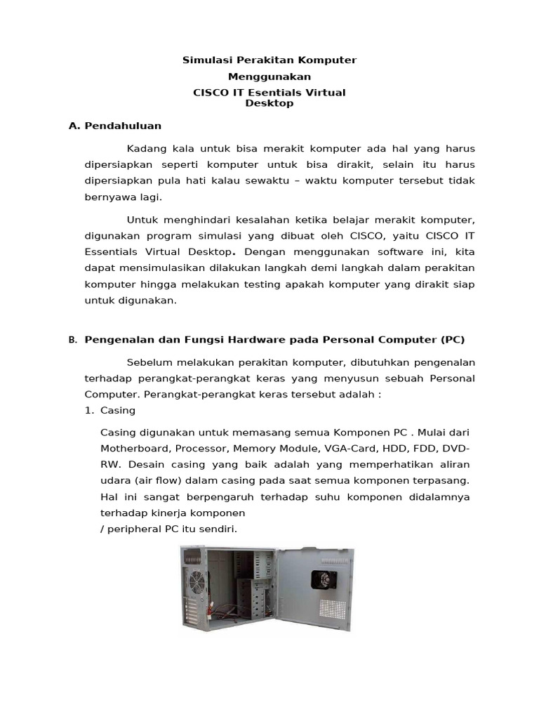 Modul Praktikum Simulasi Rakit PC | PDF