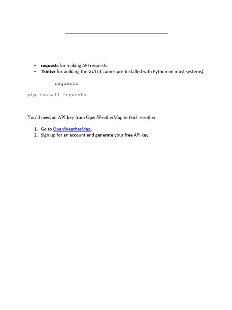 Simple Python Weather App Guide | PDF | Python (Programming Language ...