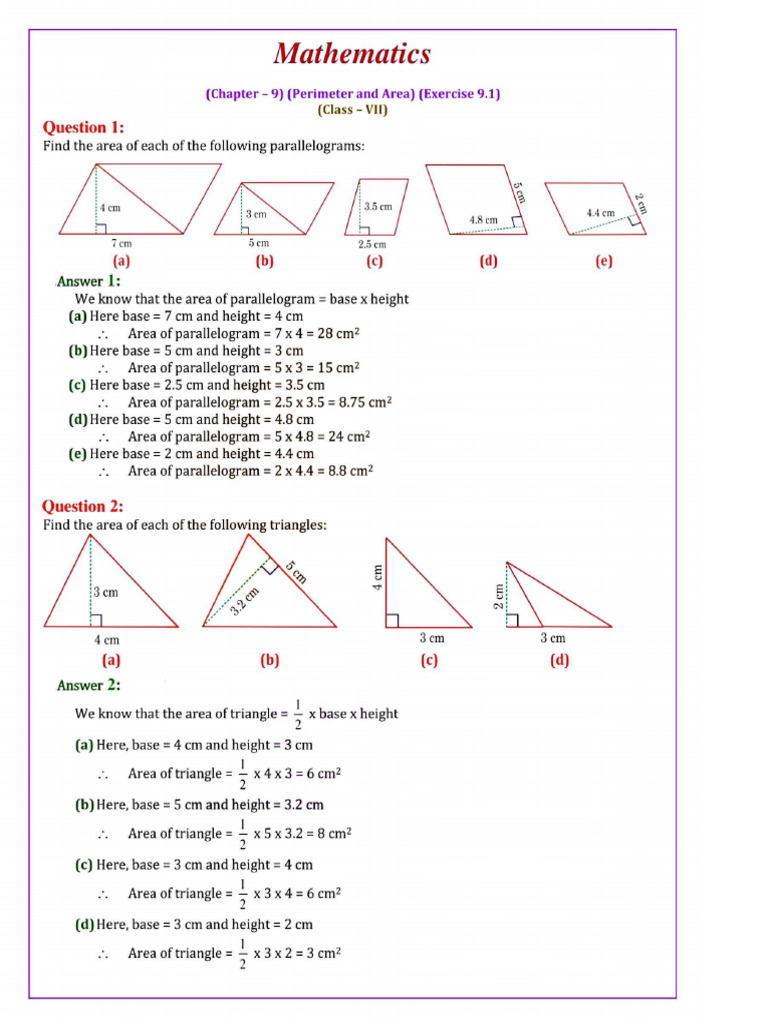 Class 7 Chapter 9 | PDF