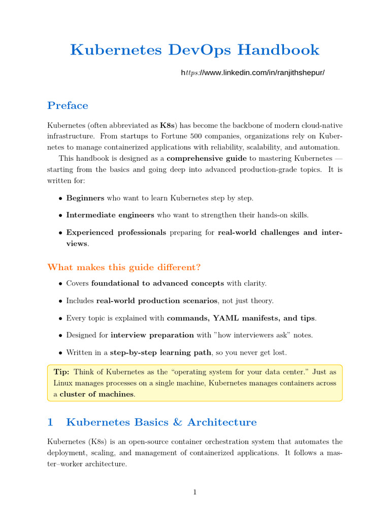 Kubernetes Handbook: Free Online Access | PDF | Information Technology ...