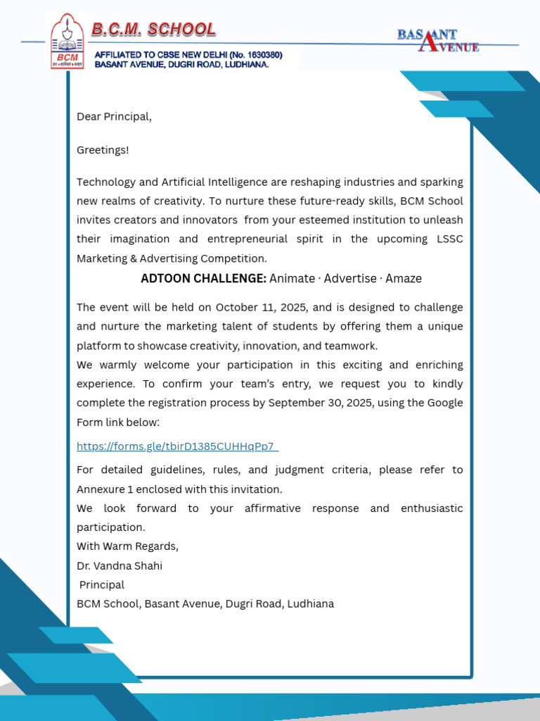 LSSC Marketing Competition Invitation | PDF