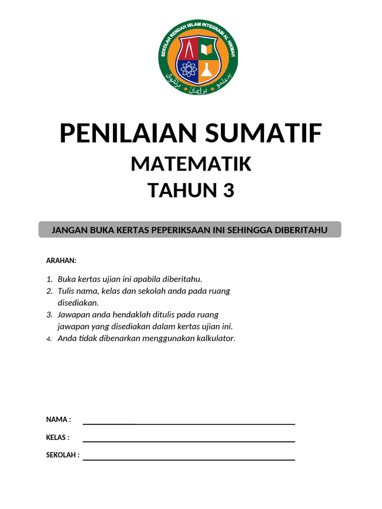 Penilaian Sumatif | PDF
